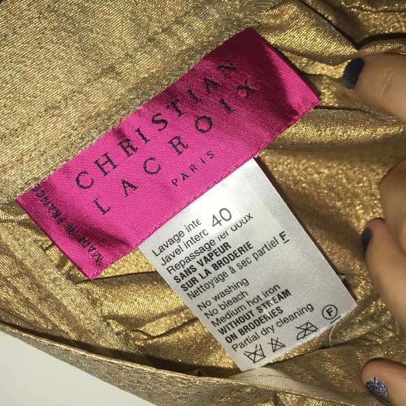 Christian Lacroix Embroidered Rose Gold Full Skirt